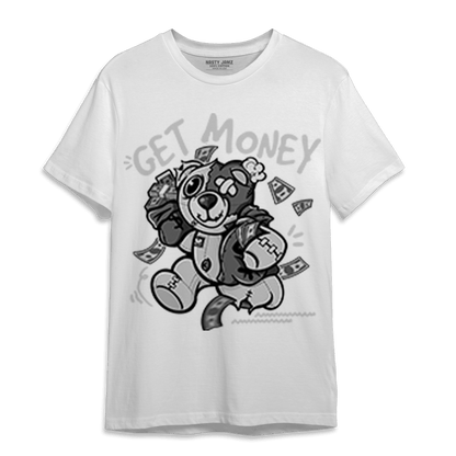 Retro High OG Black White 1s T Shirt Match Get Money BER - NastyJamz
