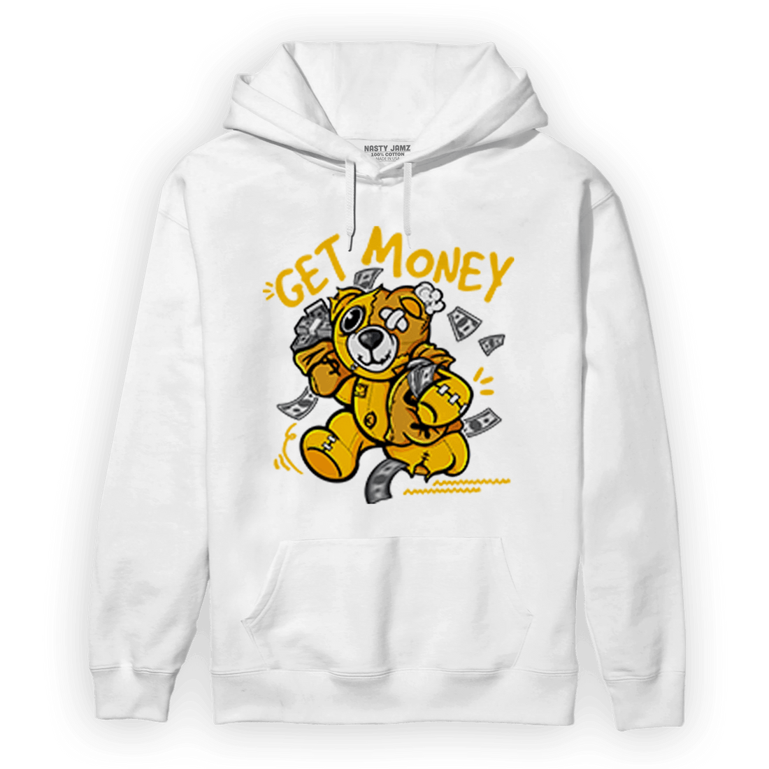 Yellow Ochre 1s Hoodie Match Get Money BER - NastyJamz