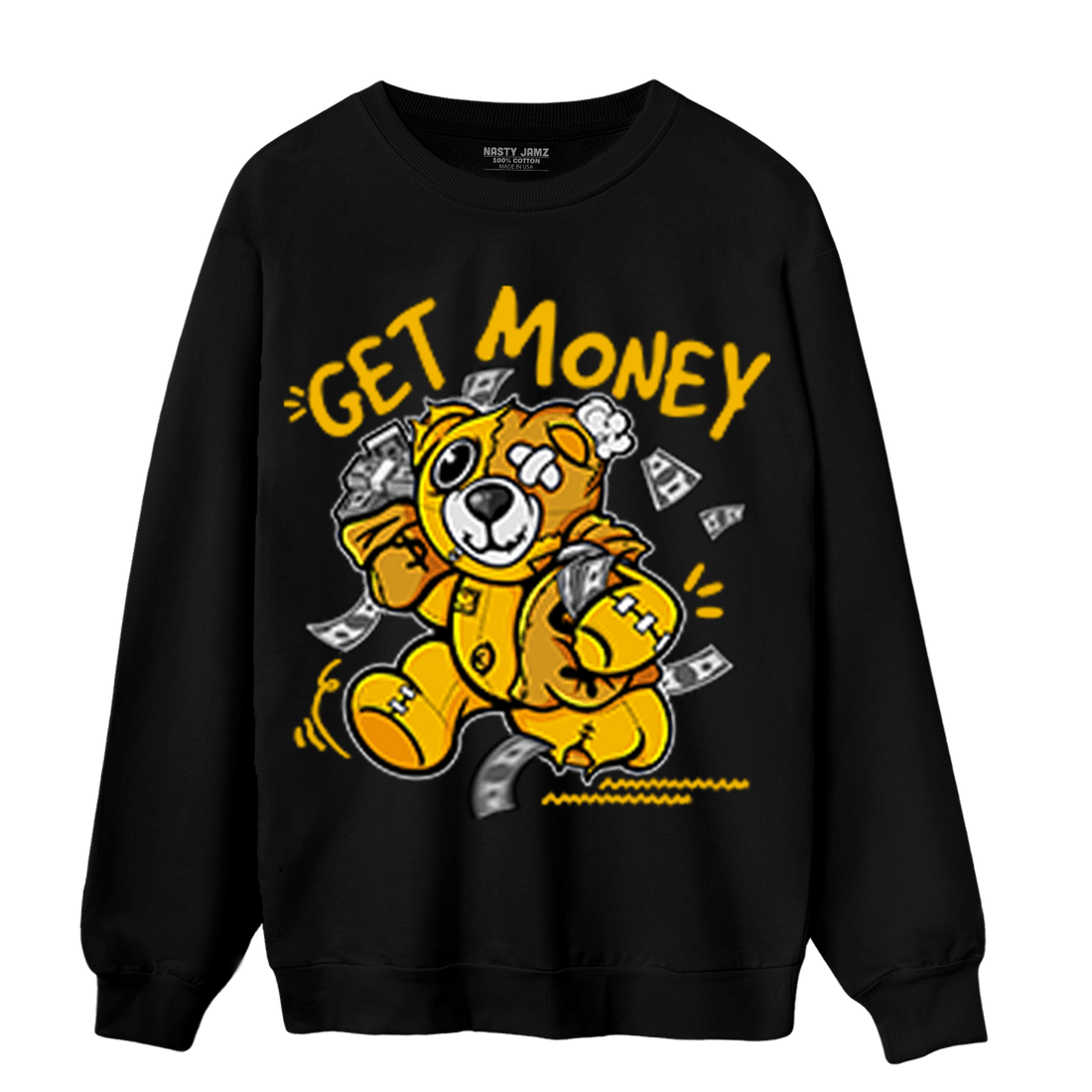 Yellow Ochre 1s Sweatshirt Match Get Money BER - NastyJamz