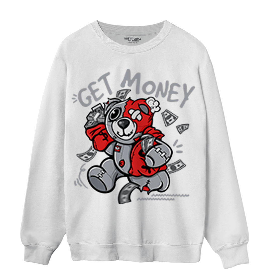 Bred Reimagined 4s Sweatshirt Match Get Money BER - NastyJamz