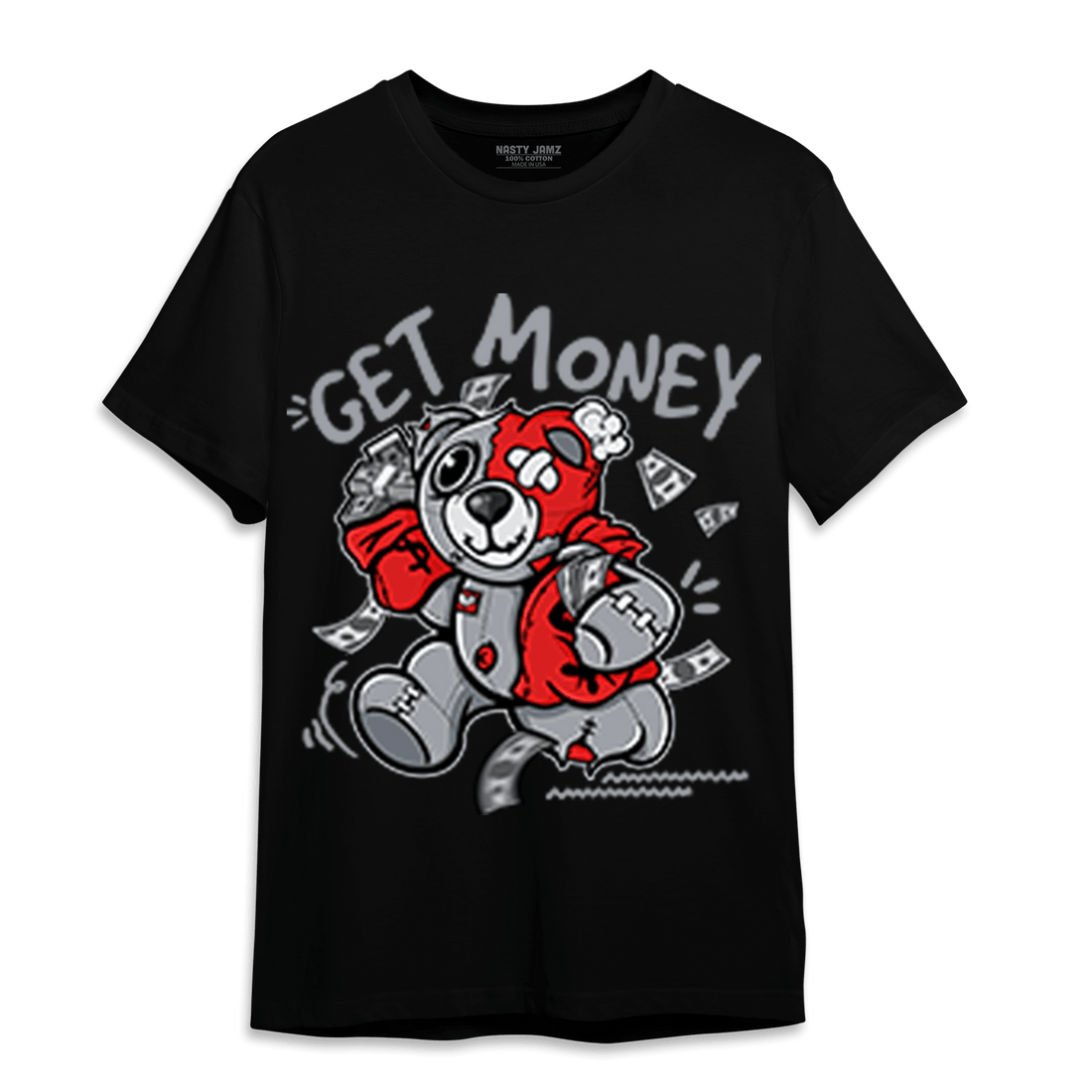 Bred Reimagined 4s T Shirt Match Get Money BER - NastyJamz