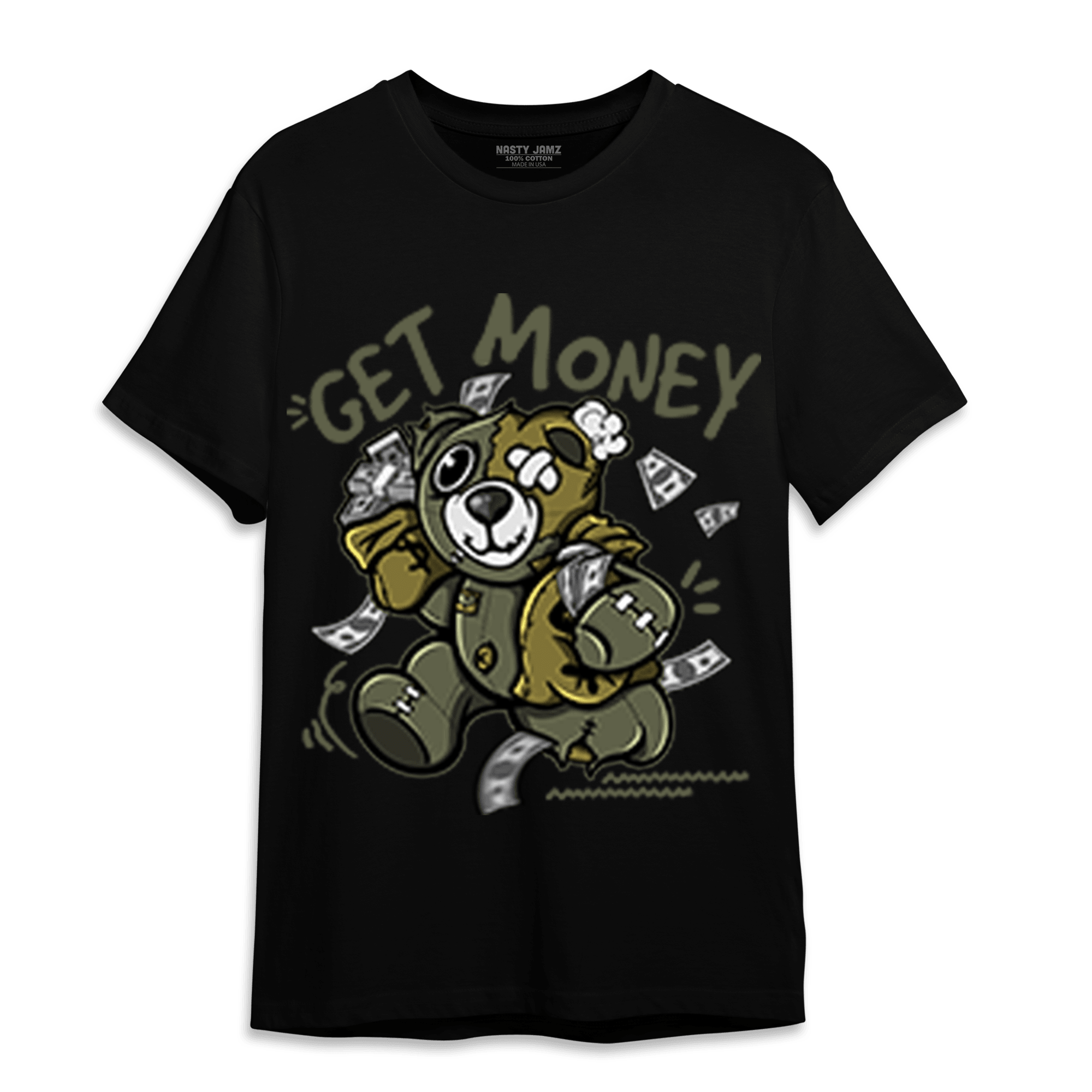 SE Craft Medium Olive 4s T Shirt Match Get Money BER - NastyJamz