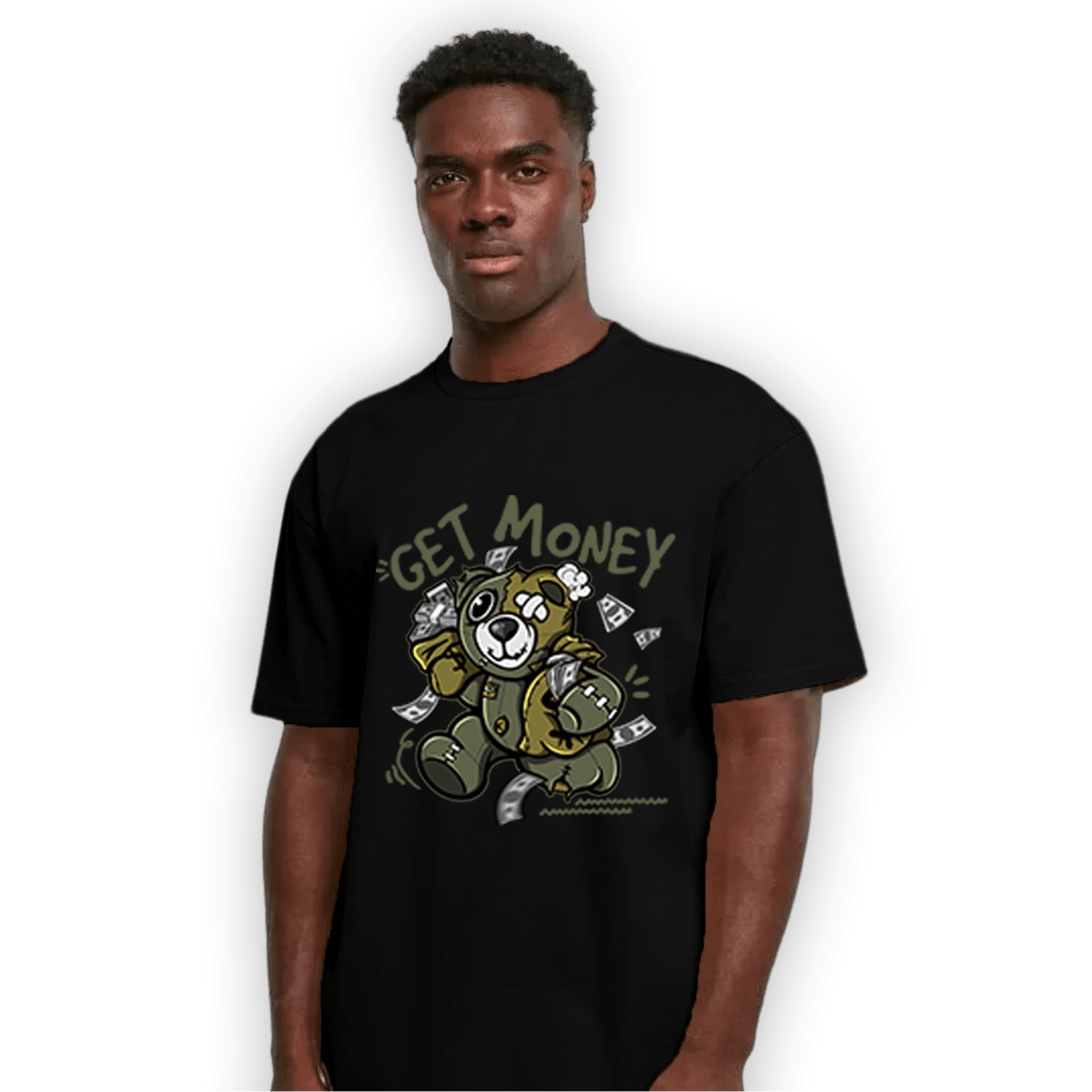 SE Craft Medium Olive 4s T Shirt Match Get Money BER - NastyJamz