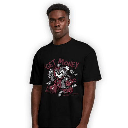 Burgundy 5s T Shirt Match Get Money BER - NastyJamz