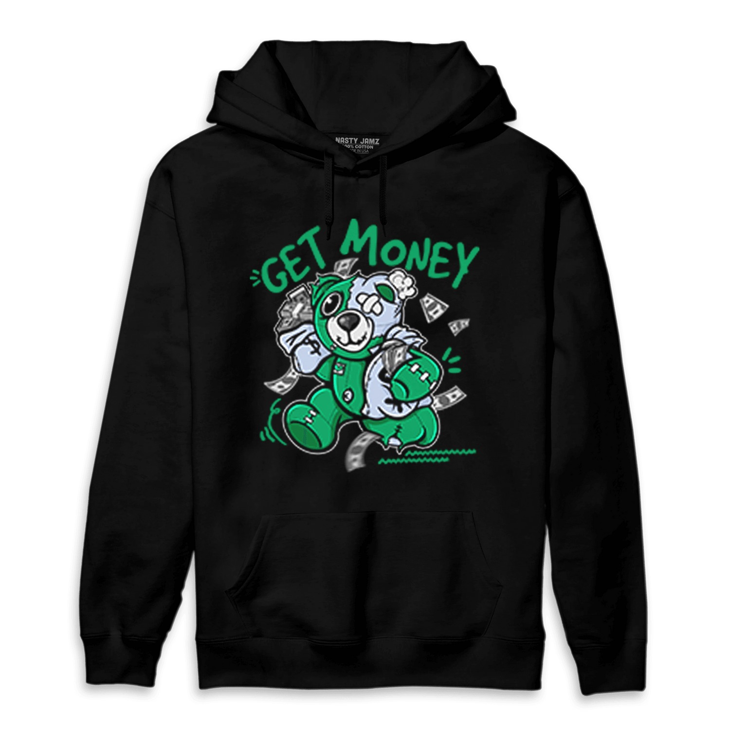 Lucky Green 5s Hoodie Match Get Money BER - NastyJamz