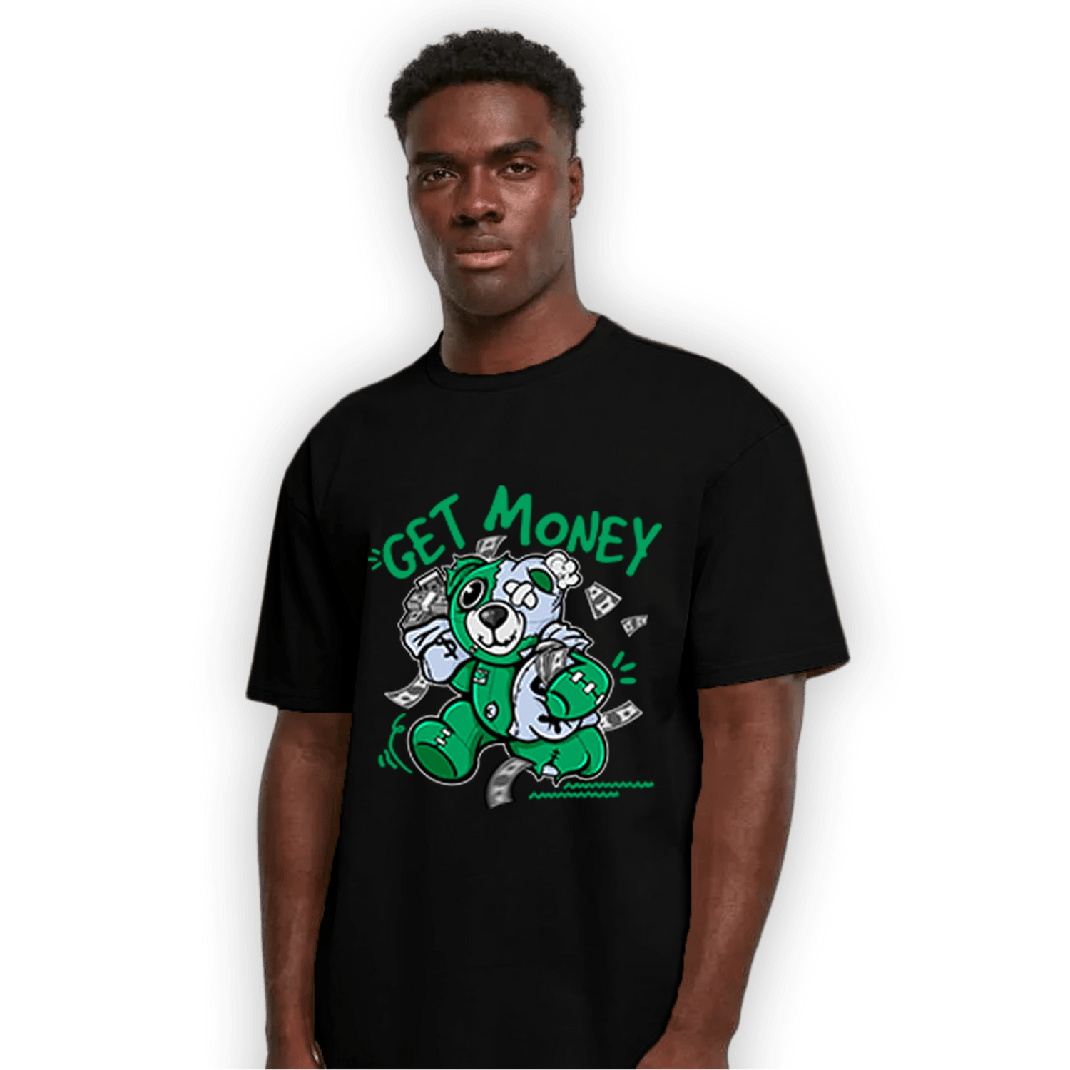 Lucky Green 5s T Shirt Match Get Money BER - NastyJamz