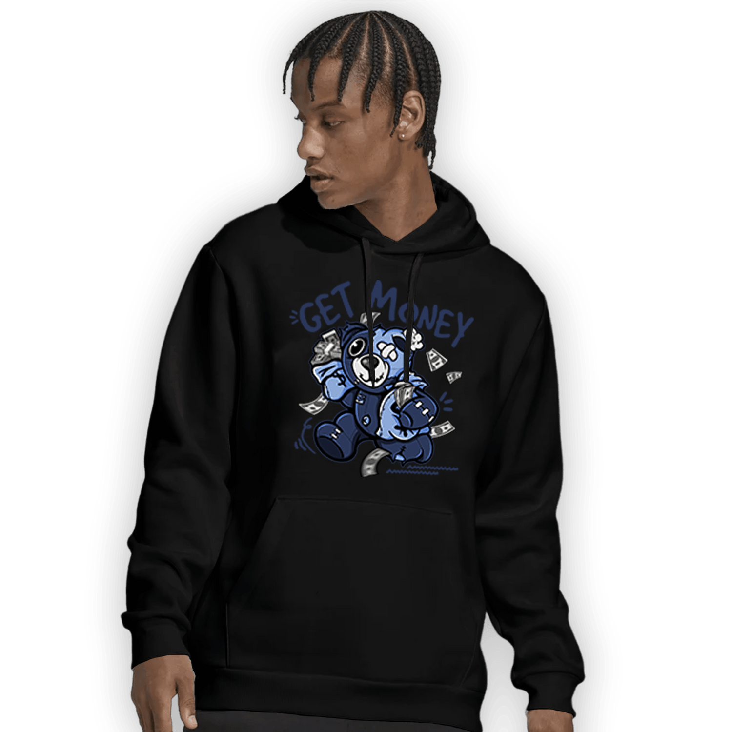 Midnight Navy 5s Hoodie Match Get Money BER - NastyJamz