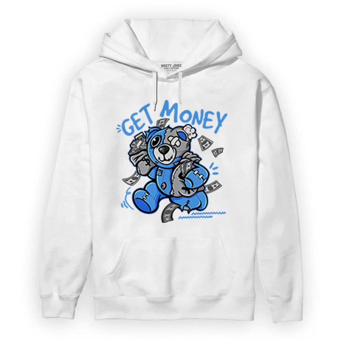 University Blue 5s Hoodie Match Get Money BER - NastyJamz