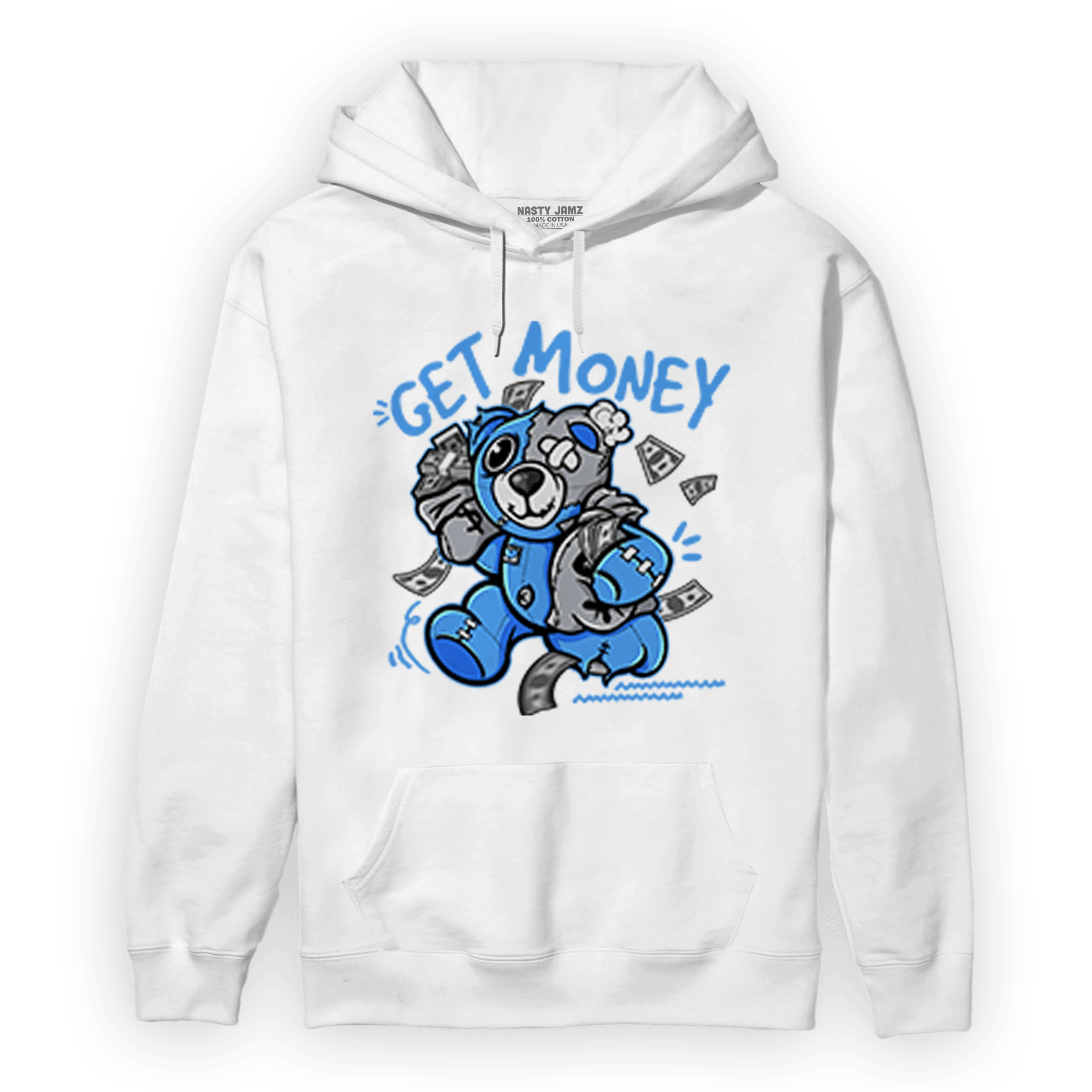 University Blue 5s Hoodie Match Get Money BER - NastyJamz