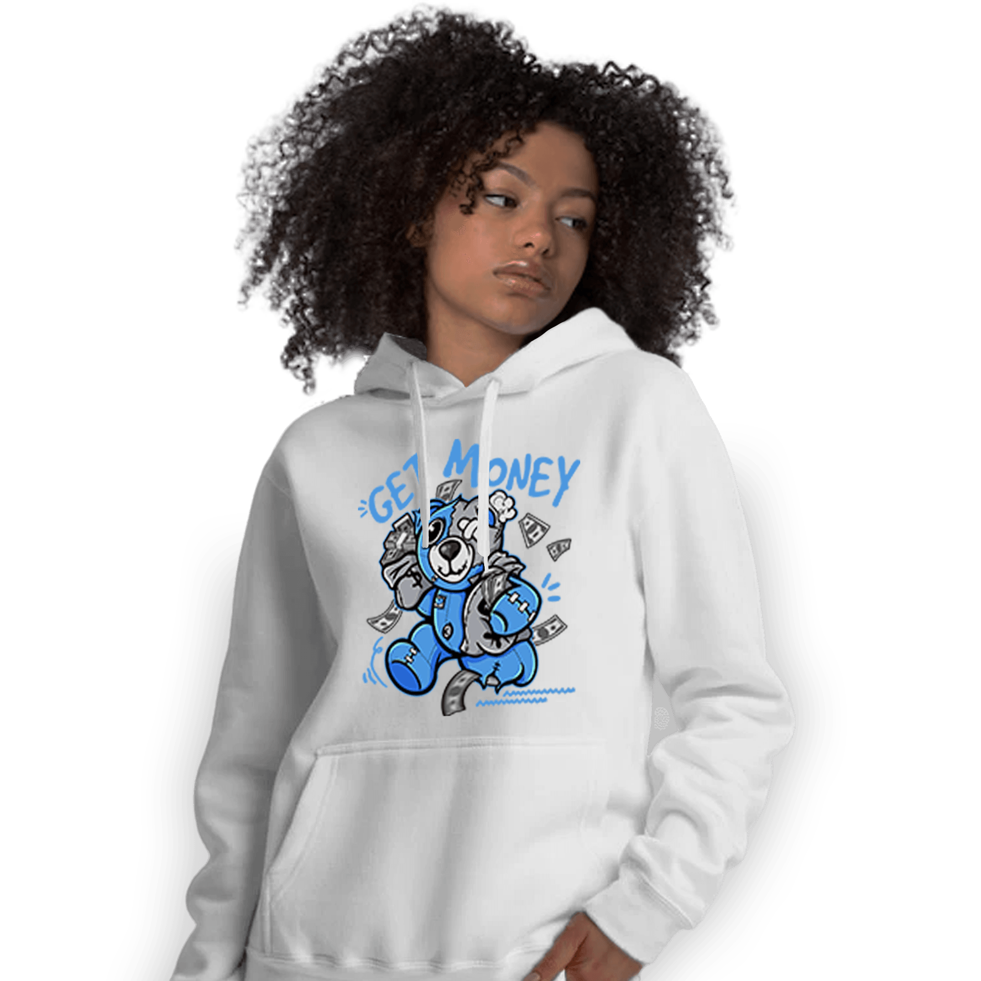 University Blue 5s Hoodie Match Get Money BER - NastyJamz