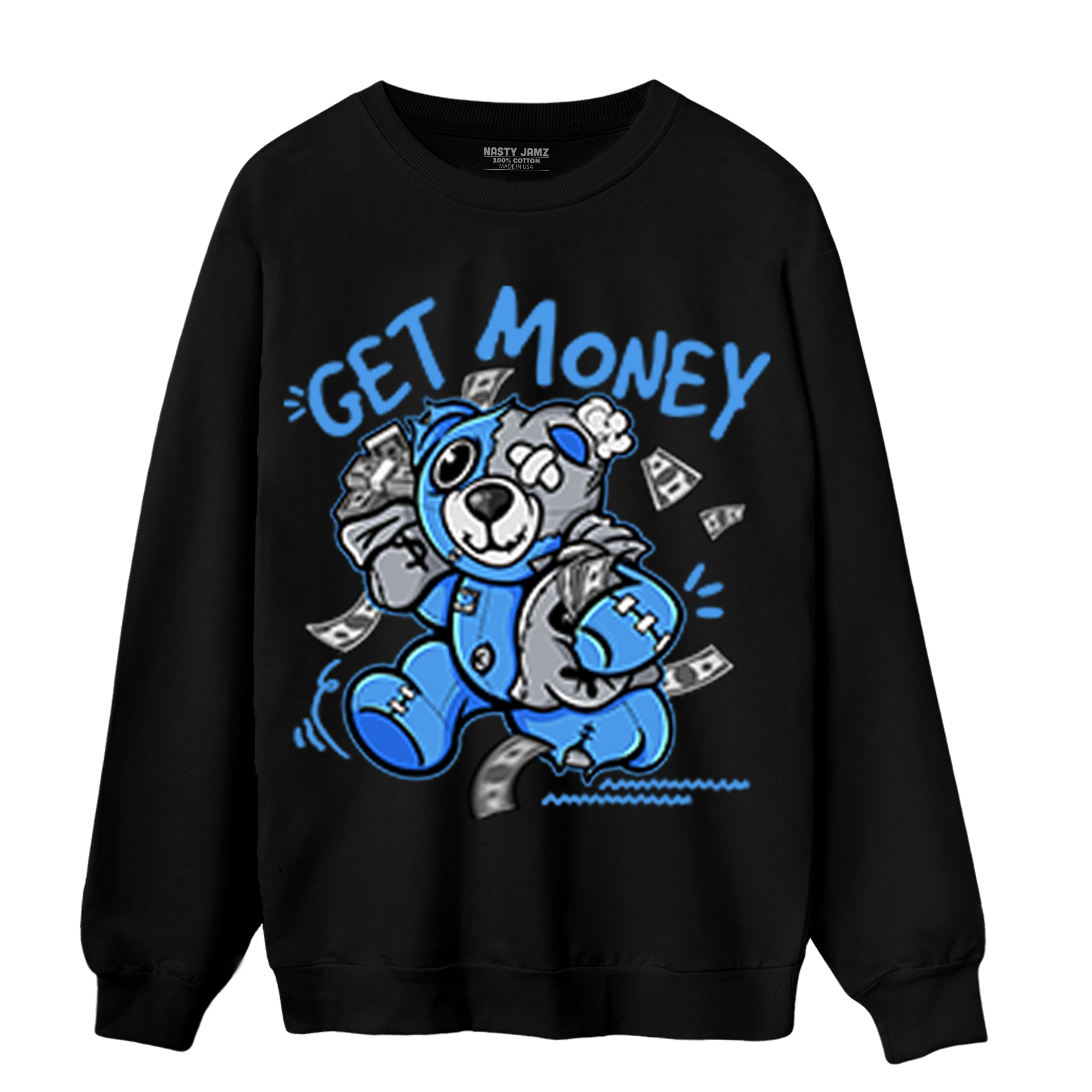 University Blue 5s Sweatshirt Match Get Money BER - NastyJamz