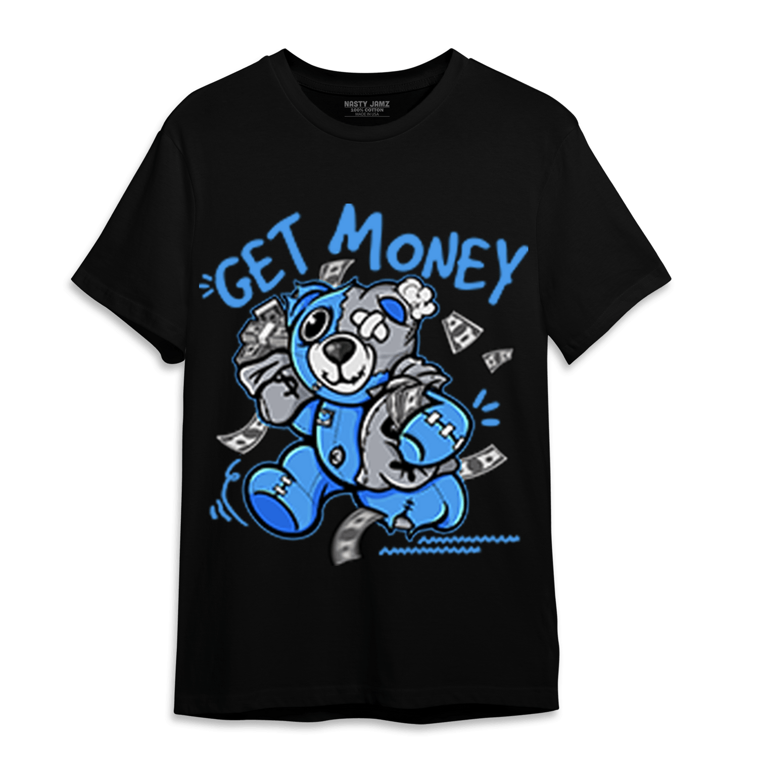 University Blue 5s T Shirt Match Get Money BER - NastyJamz