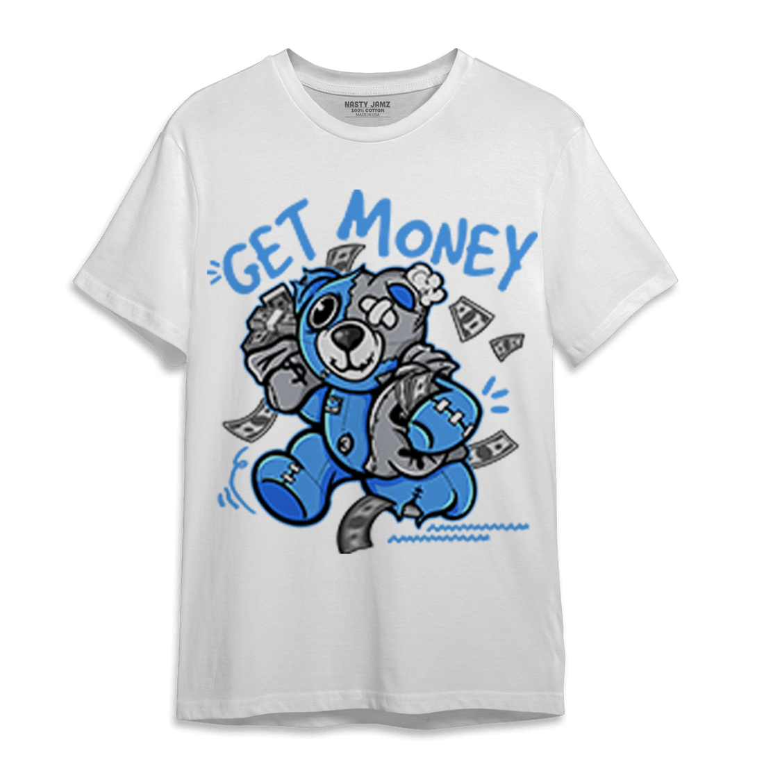 University Blue 5s T Shirt Match Get Money BER - NastyJamz