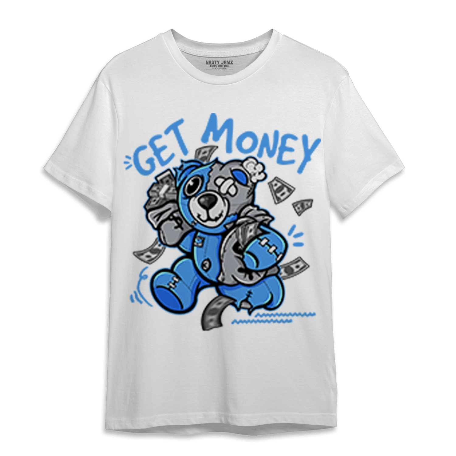 University Blue 5s T Shirt Match Get Money BER - NastyJamz