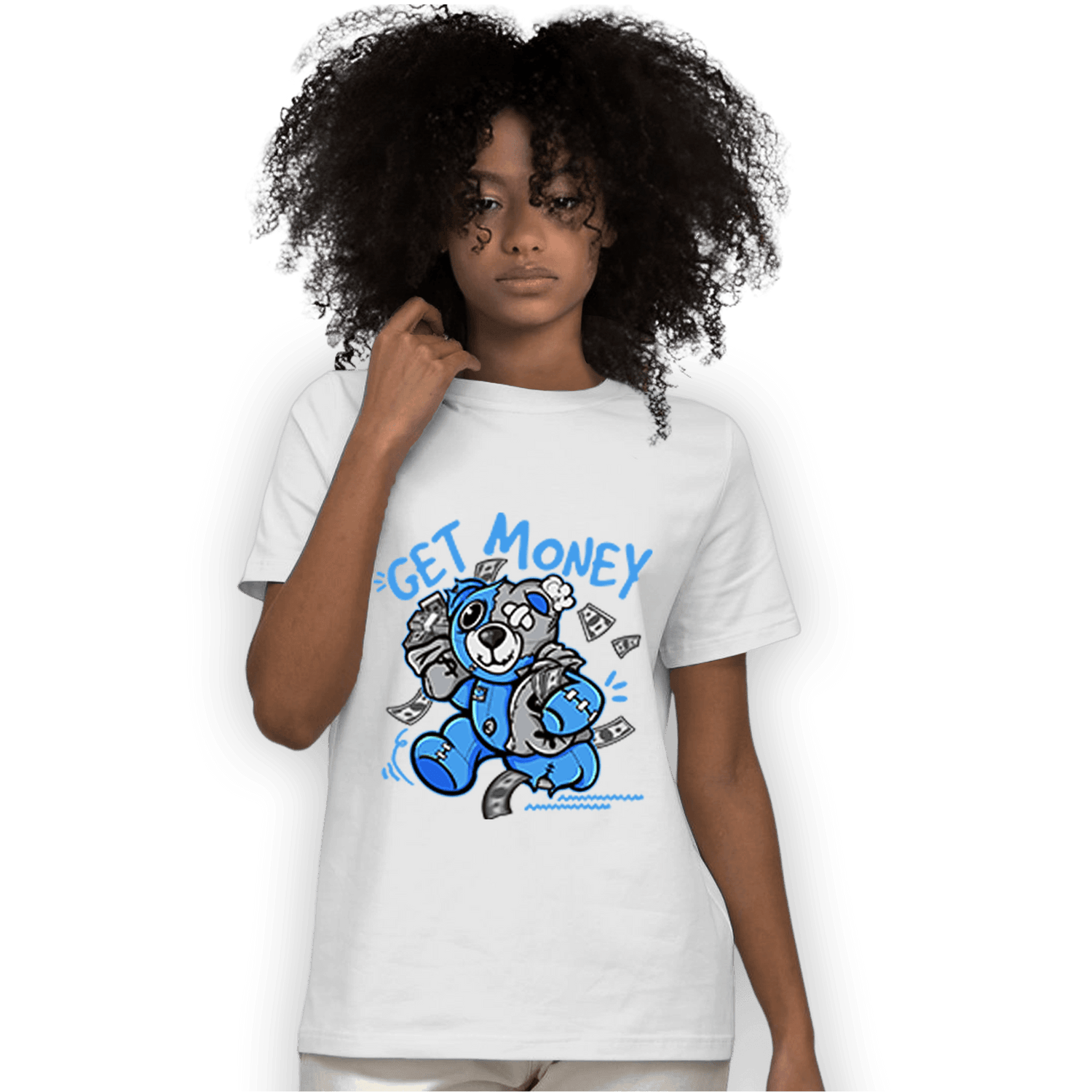 University Blue 5s T Shirt Match Get Money BER - NastyJamz
