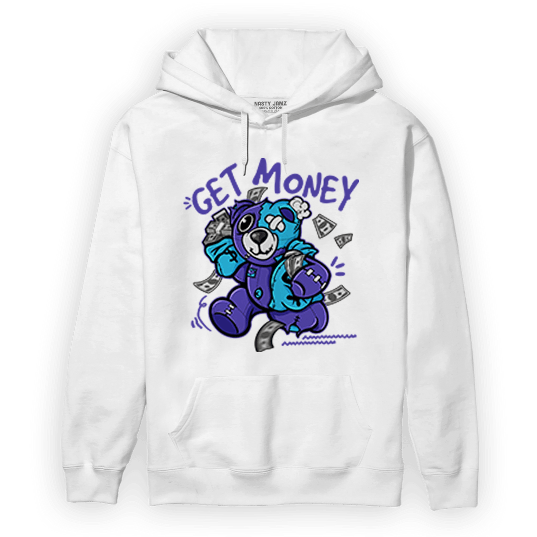 Aqua 6s Hoodie Match Get Money BER - NastyJamz
