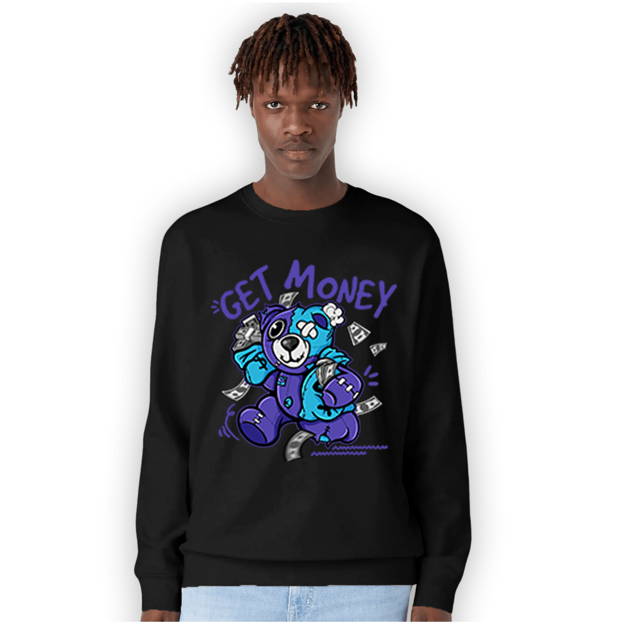 Aqua 6s Sweatshirt Match Get Money BER - NastyJamz