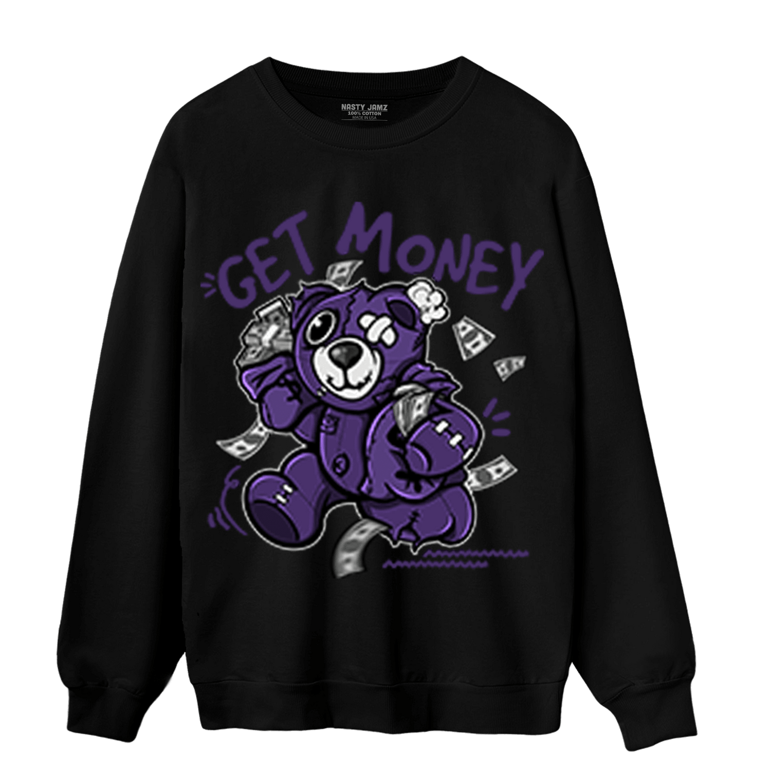 SB Dunk Low Court Purple Sweatshirt Match Get Money BER - NastyJamz