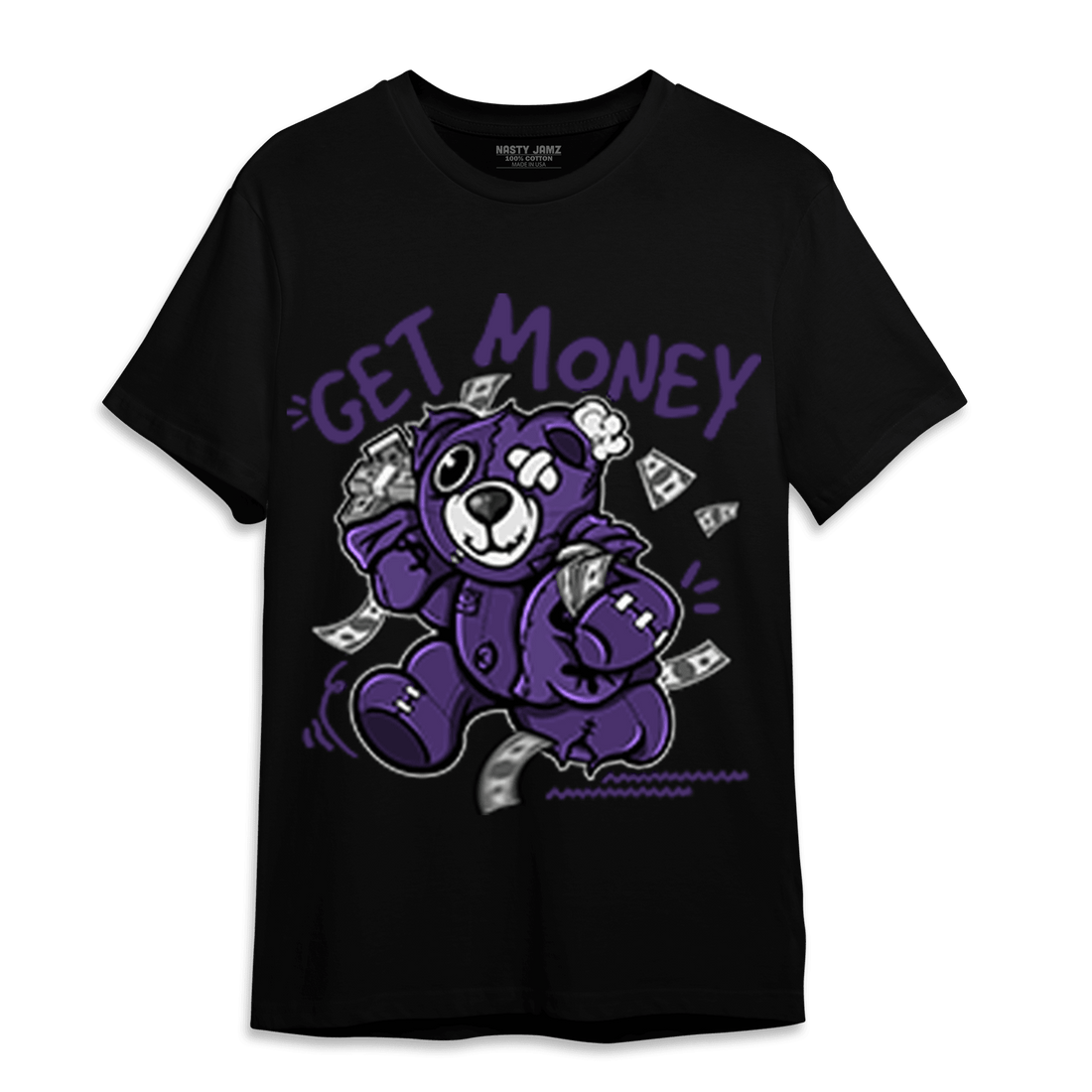 SB Dunk Low Court Purple T Shirt Match Get Money BER - NastyJamz