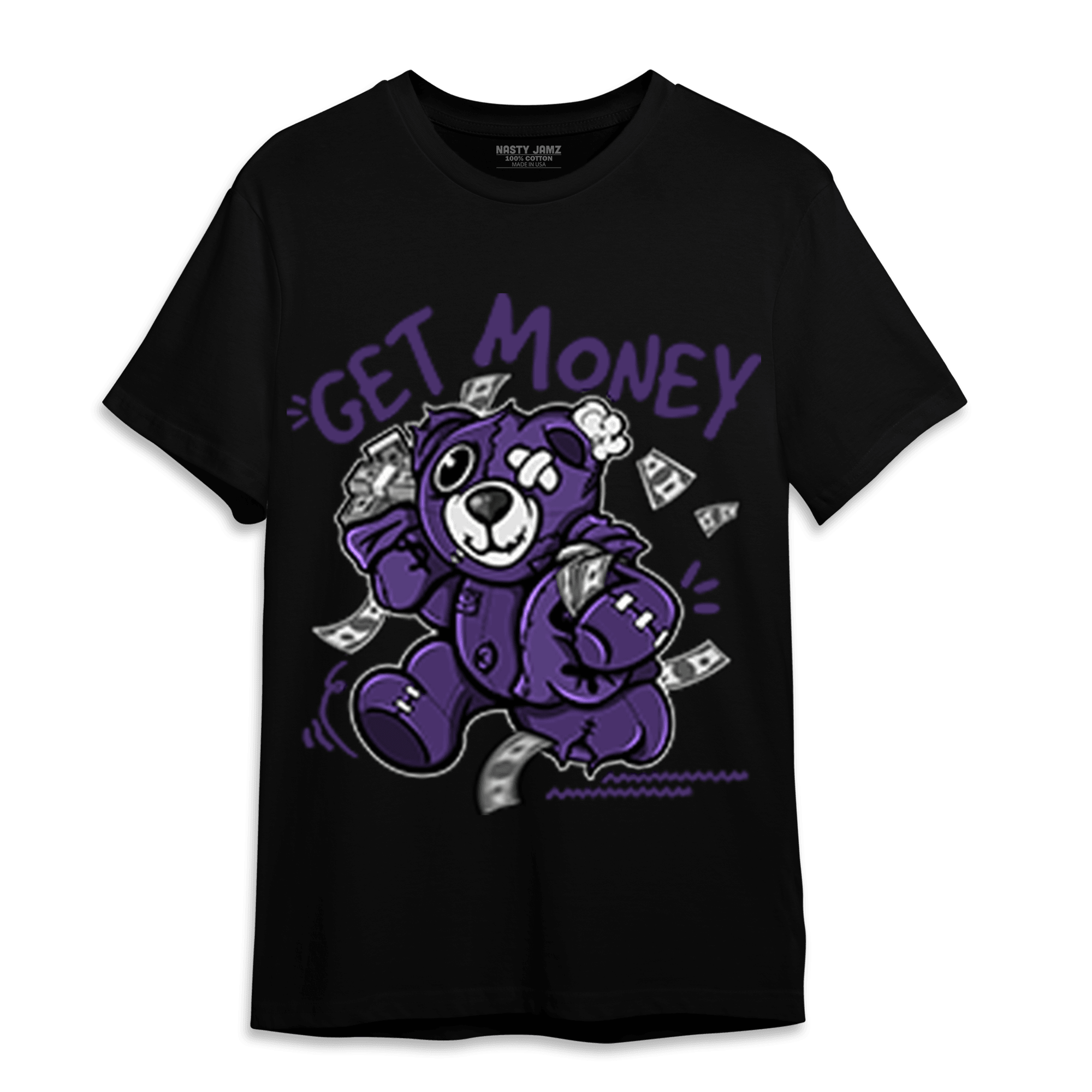 SB Dunk Low Court Purple T Shirt Match Get Money BER - NastyJamz