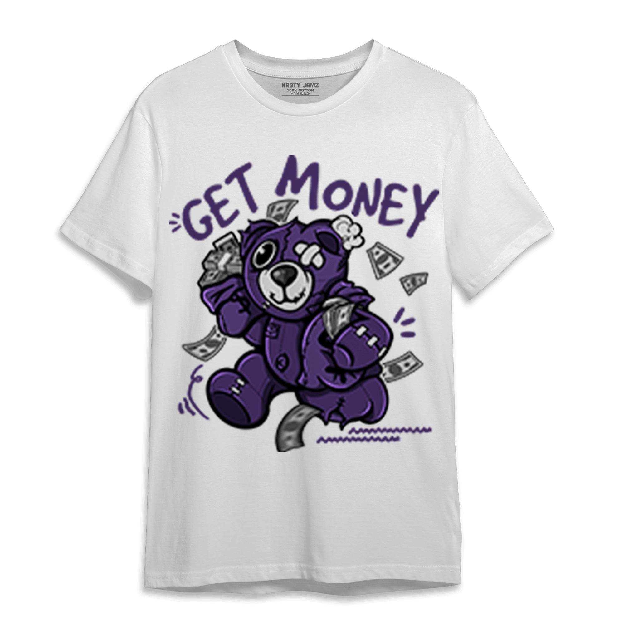 SB Dunk Low Court Purple T Shirt Match Get Money BER - NastyJamz