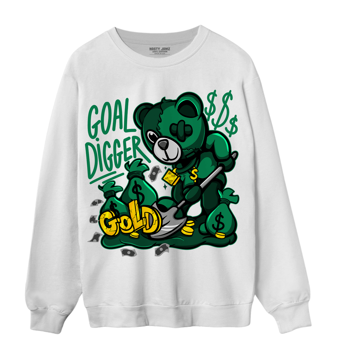 Celtic Lucky Green 1s Sweatshirt Match Goal Digger BER - NastyJamz