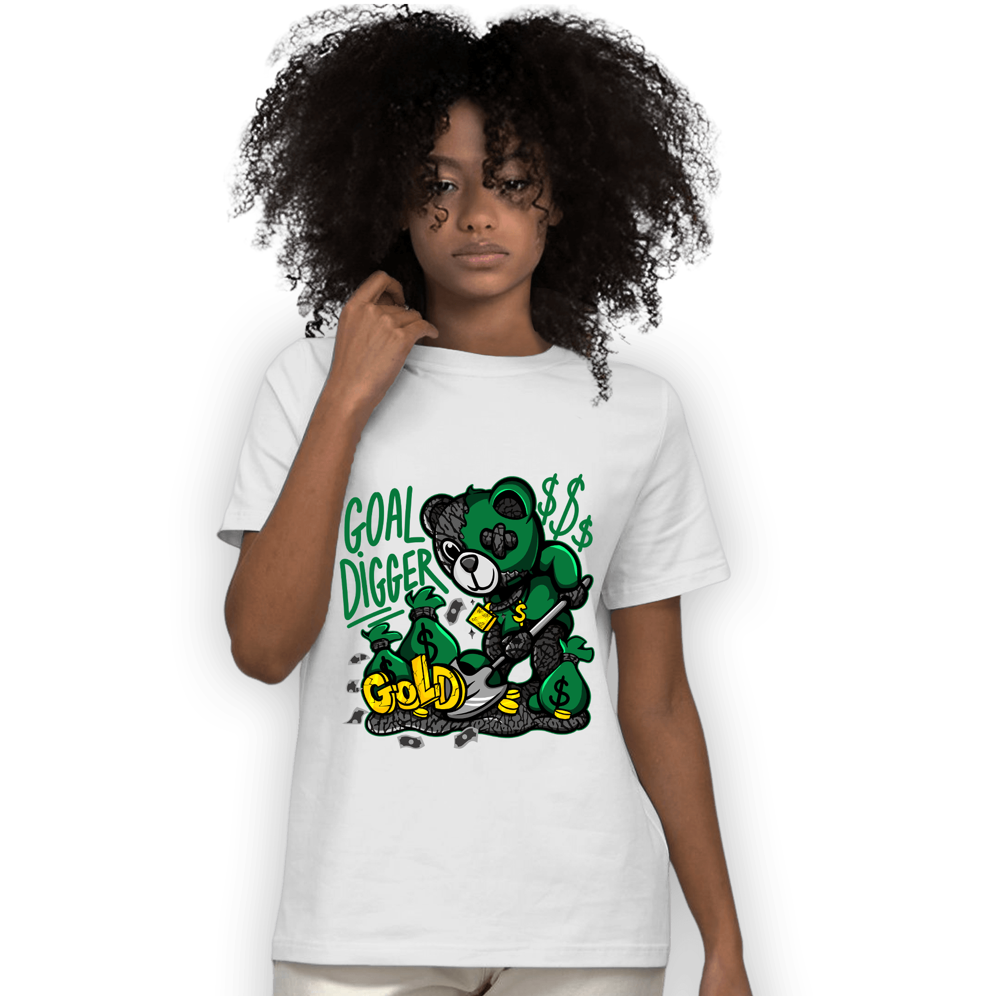 Lucky Green 3s T Shirt Match Goal Digger BER - NastyJamz