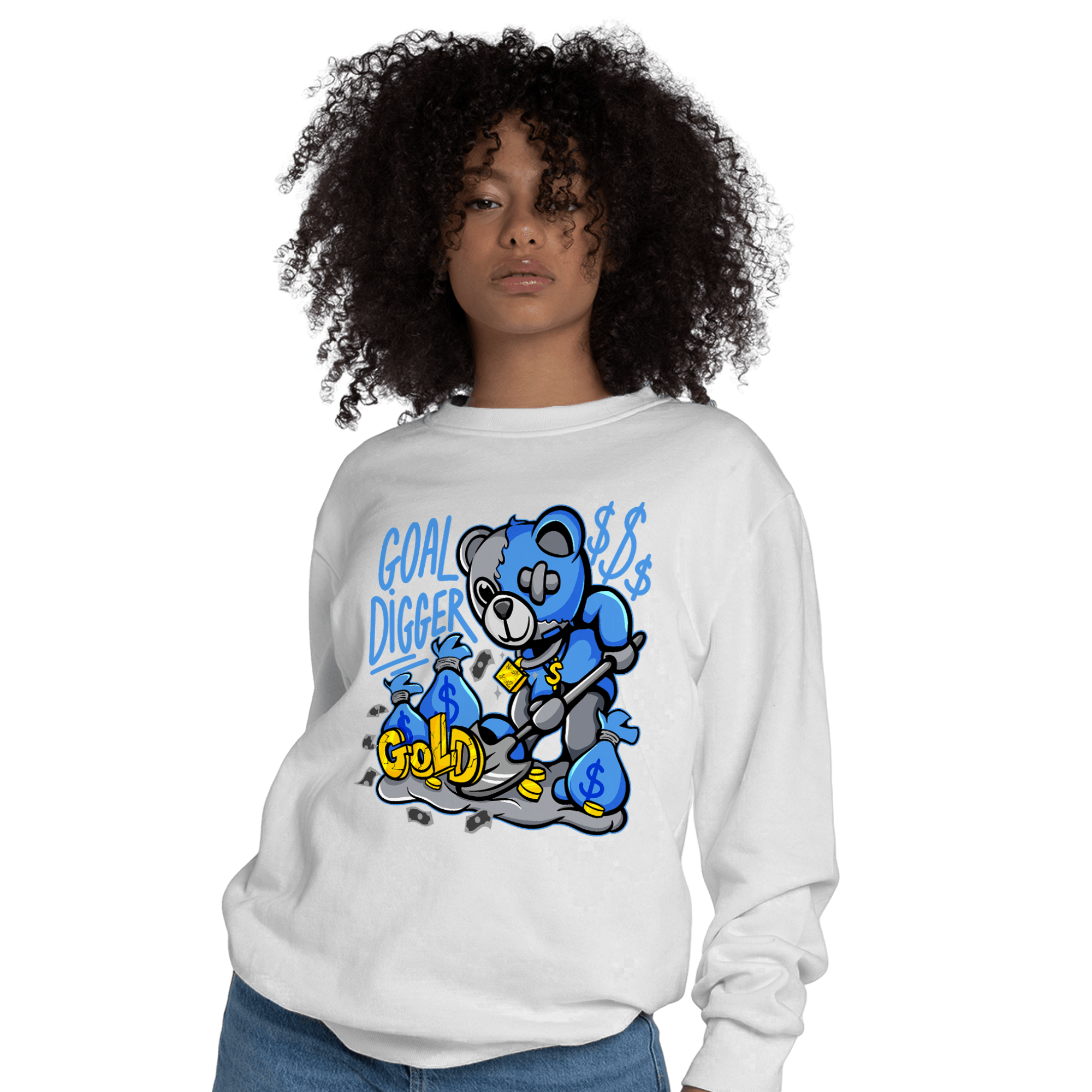 University Blue 5s Sweatshirt Match Goal Digger BER - NastyJamz