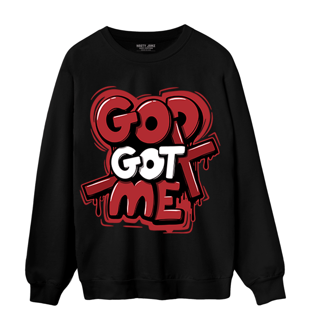 Cherry 12s Sweatshirt Match God Got Me - NastyJamz