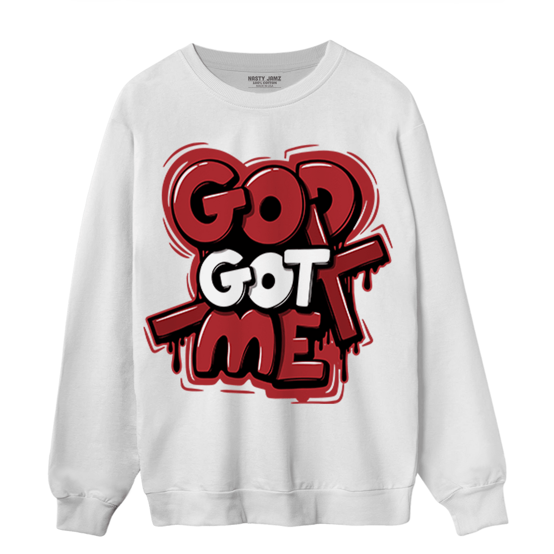 Cherry 12s Sweatshirt Match God Got Me - NastyJamz