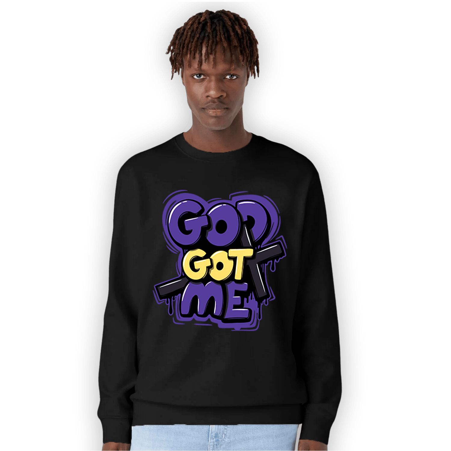 Field Purple 12s Sweatshirt Match God Got Me - NastyJamz