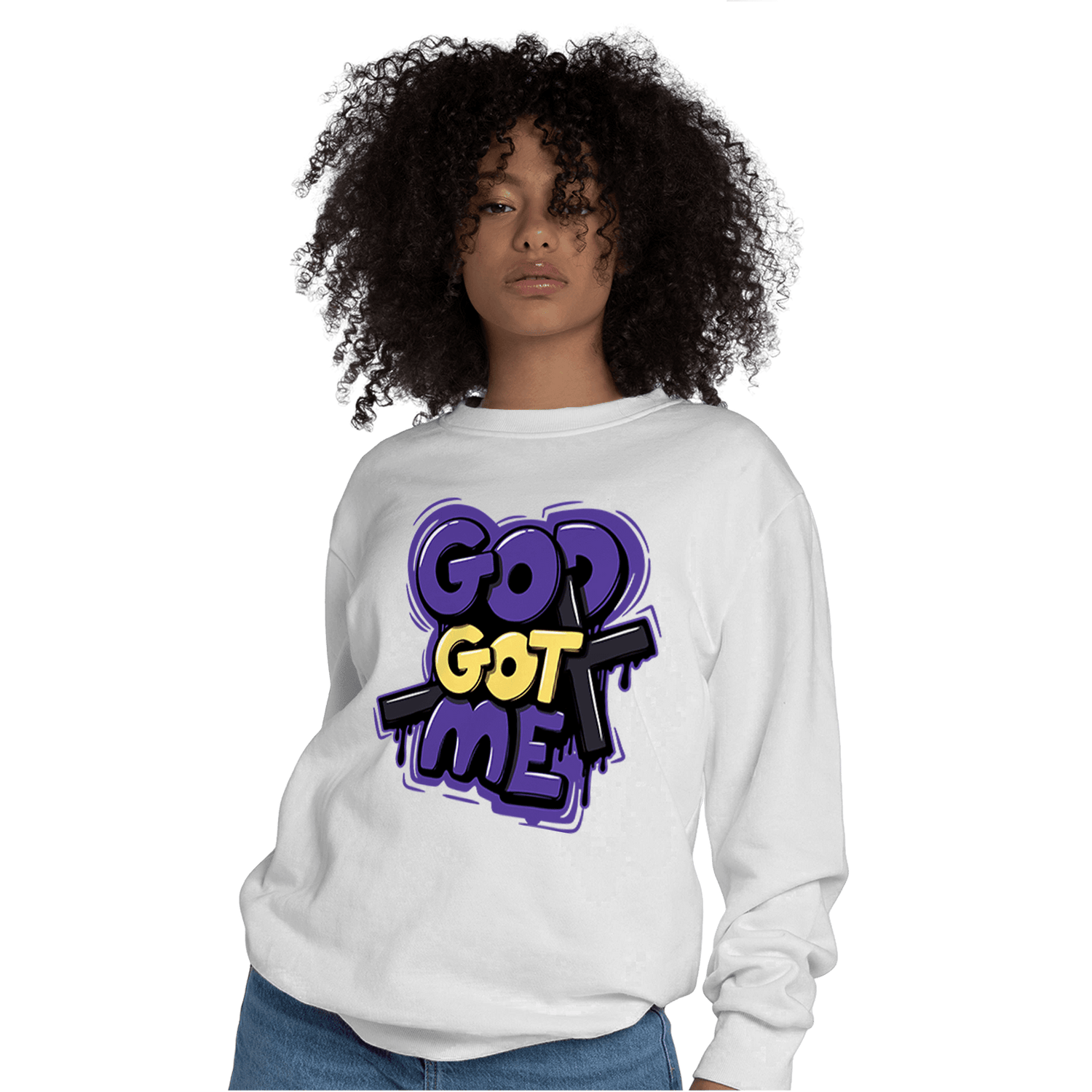 Field Purple 12s Sweatshirt Match God Got Me - NastyJamz