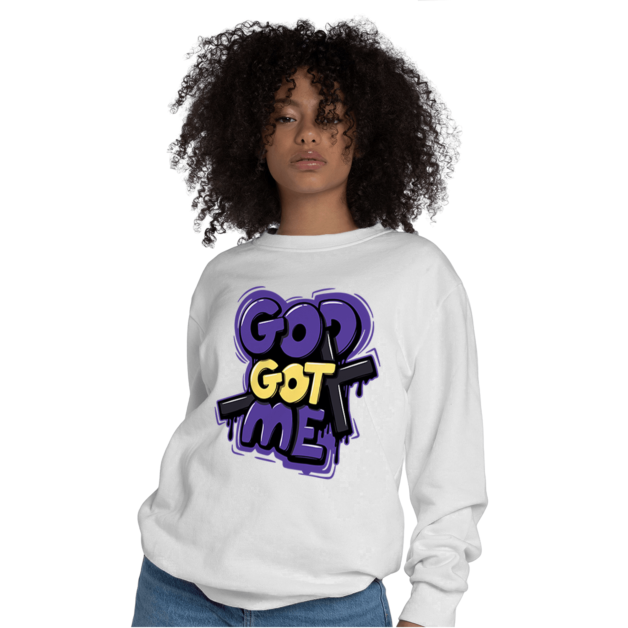 Field Purple 12s Sweatshirt Match God Got Me - NastyJamz