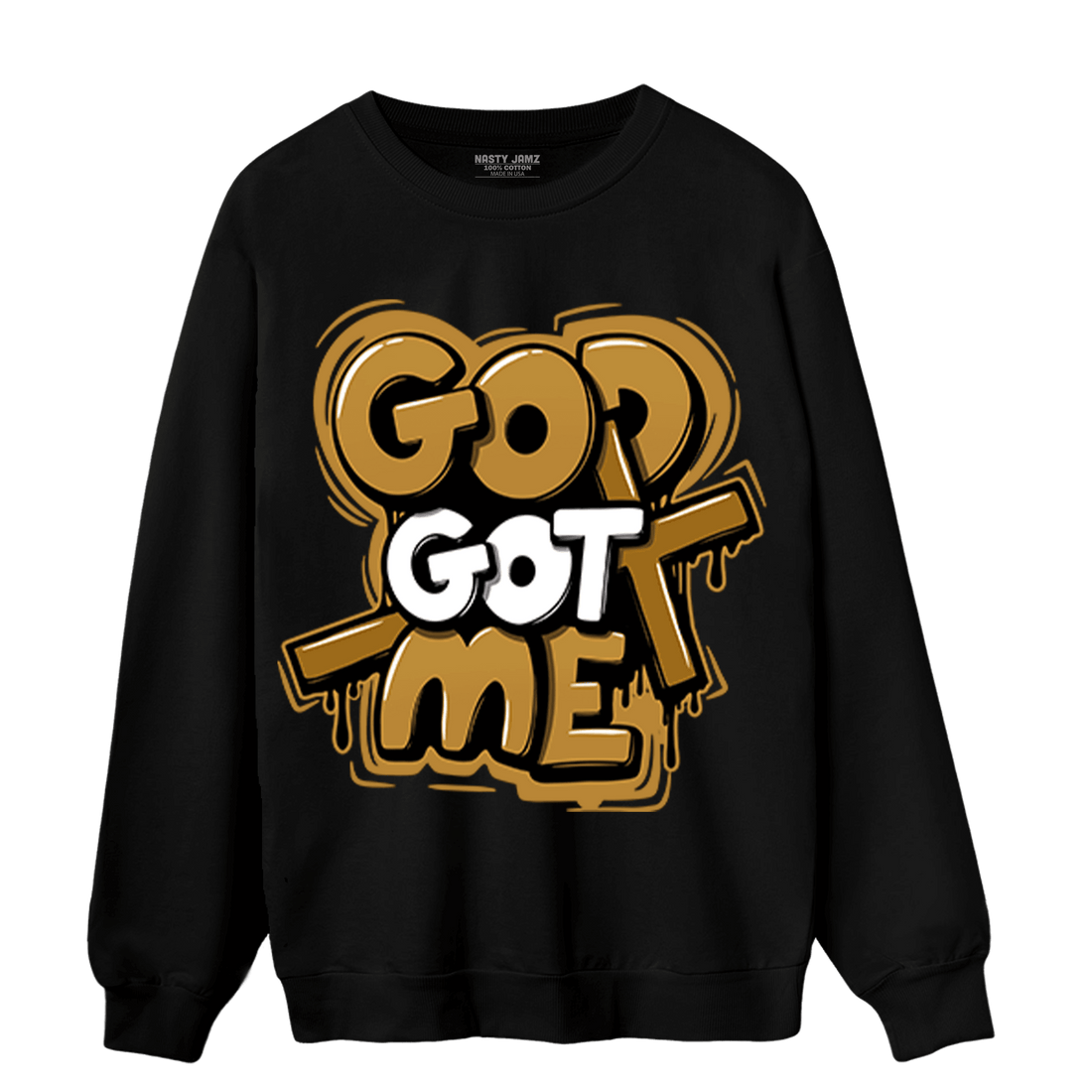 Wheat 13s Sweatshirt Match God Got Me - NastyJamz