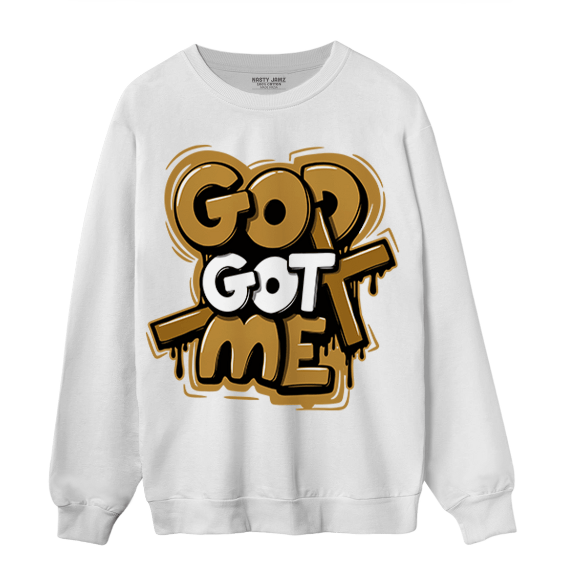 Wheat 13s Sweatshirt Match God Got Me - NastyJamz