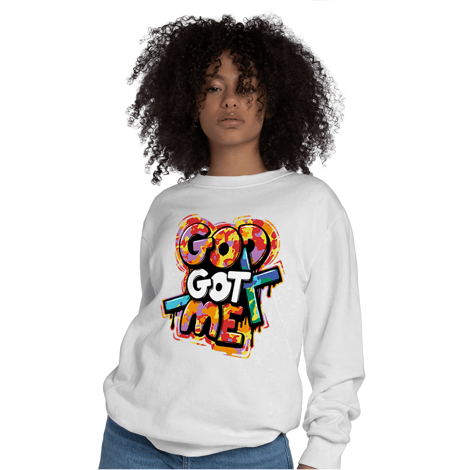 Mid GS Six Championships 1s Sweatshirt Match God Got Me - NastyJamz