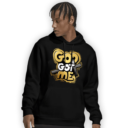 Mid SE Black Gold 1s Hoodie Match God Got Me - NastyJamz