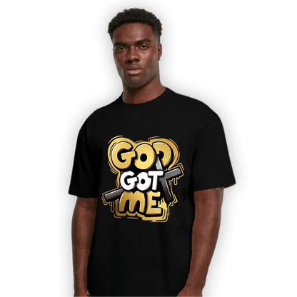 Mid SE Black Gold 1s T Shirt Match God Got Me - NastyJamz