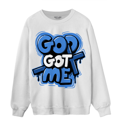 University Blue Toe 1s Sweatshirt Match God Got Me - NastyJamz