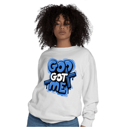 University Blue Toe 1s Sweatshirt Match God Got Me - NastyJamz