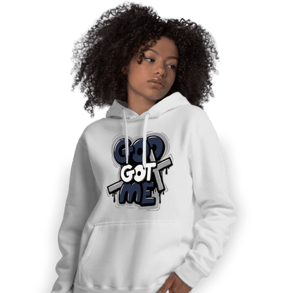 White Navy 3s Hoodie Match God Got Me - NastyJamz