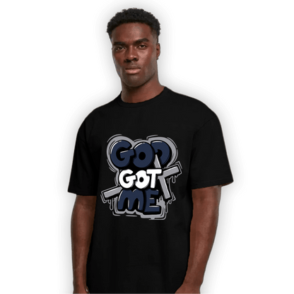 White Navy 3s T Shirt Match God Got Me - NastyJamz