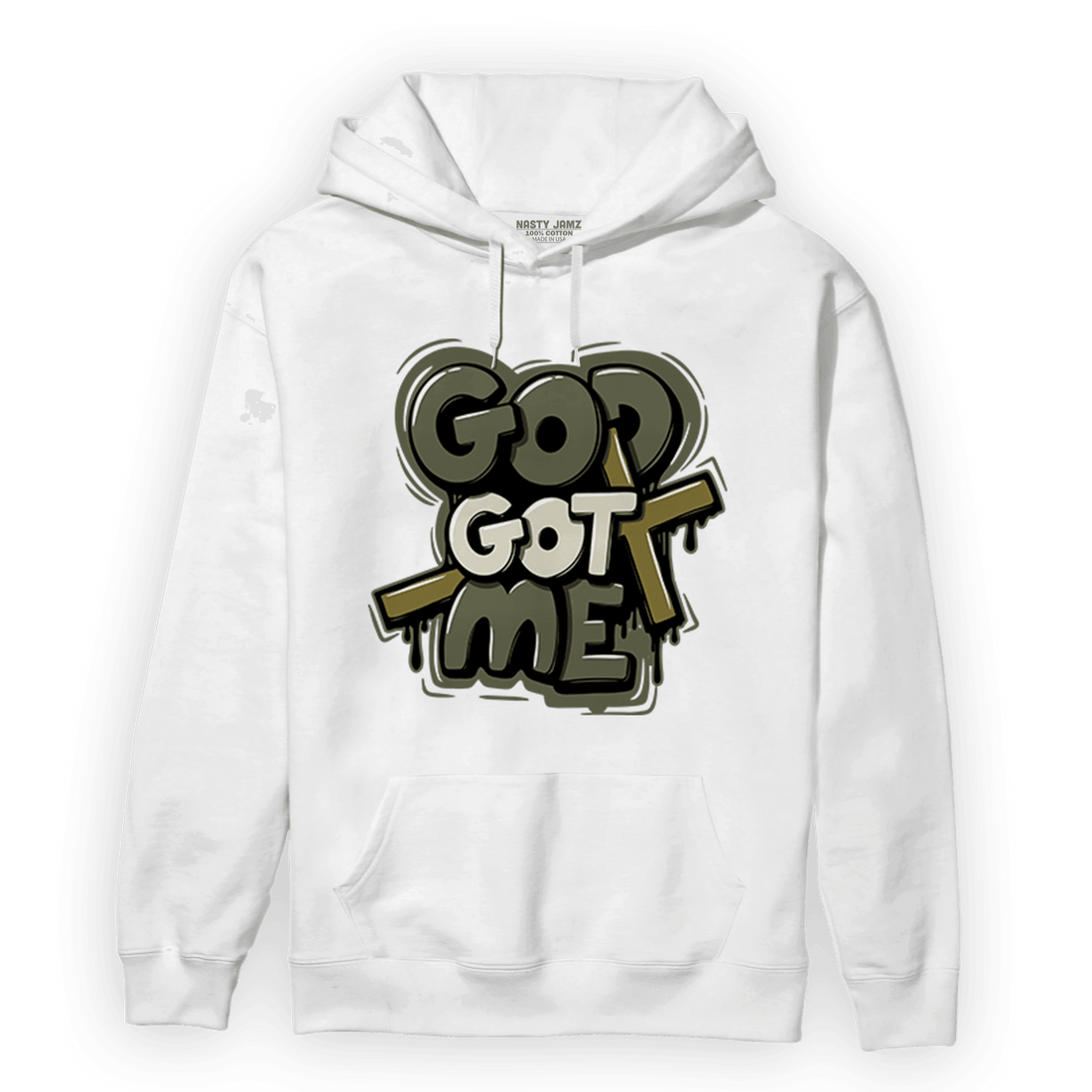 SE Craft Medium Olive 4s Hoodie Match God Got Me - NastyJamz