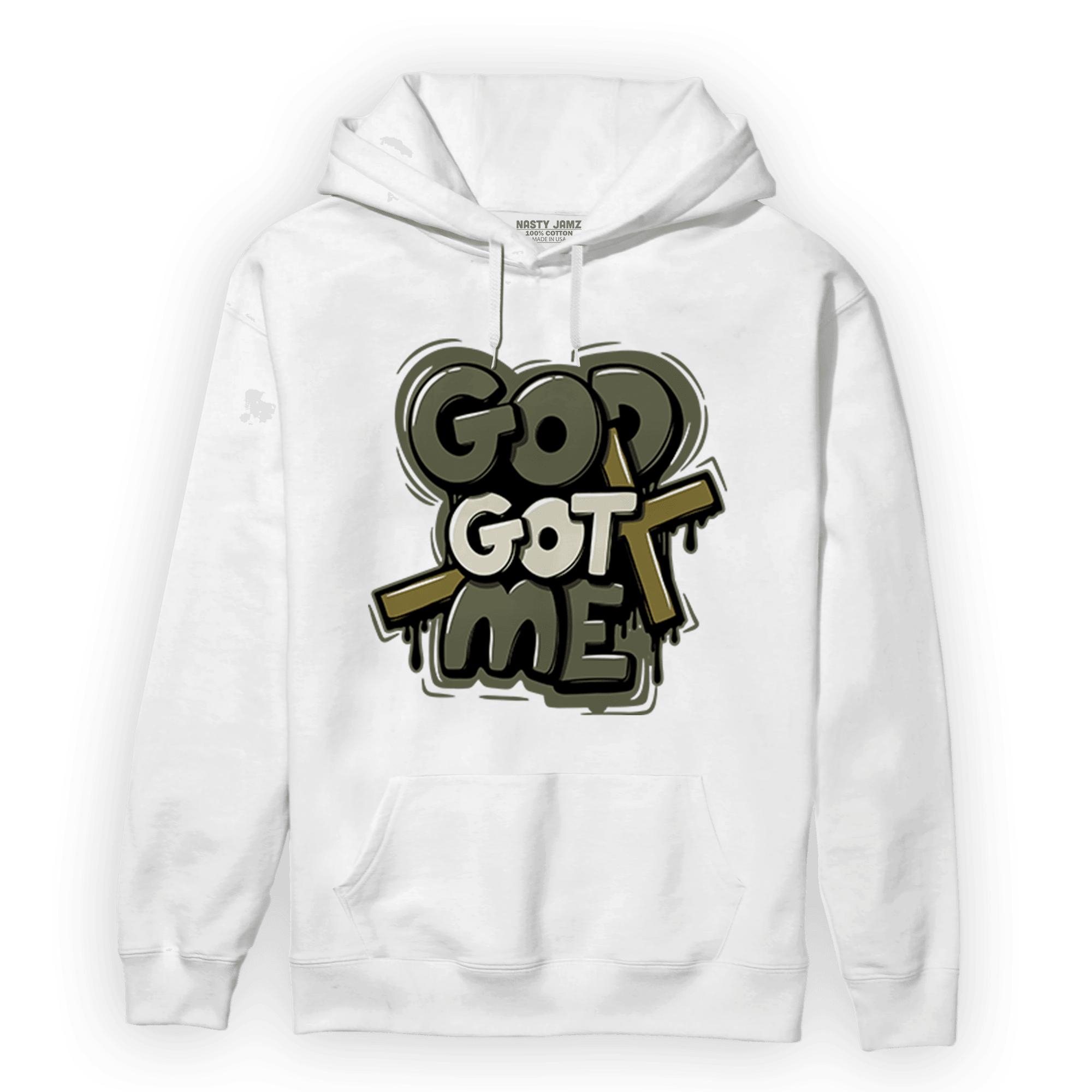 SE Craft Medium Olive 4s Hoodie Match God Got Me - NastyJamz