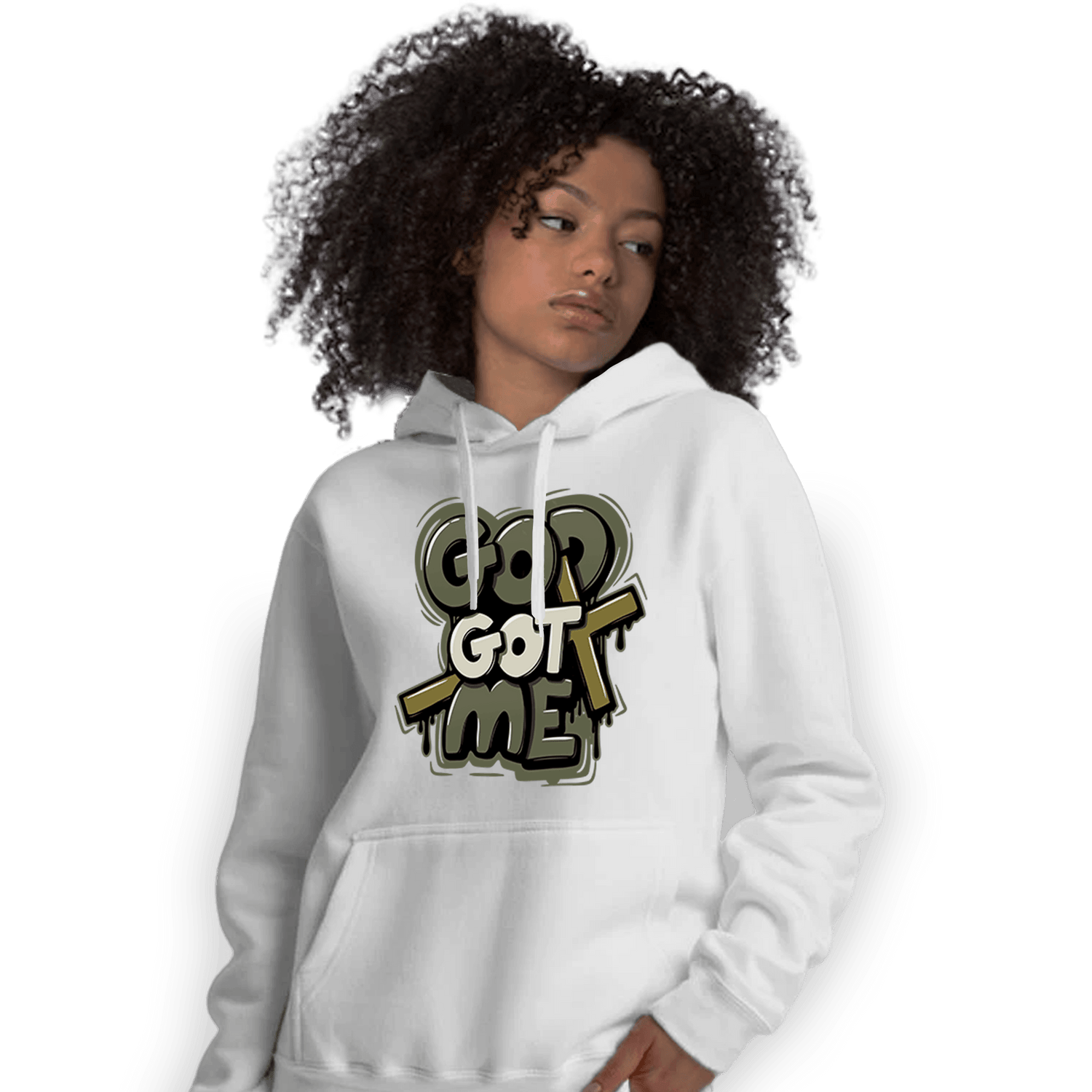 SE Craft Medium Olive 4s Hoodie Match God Got Me - NastyJamz