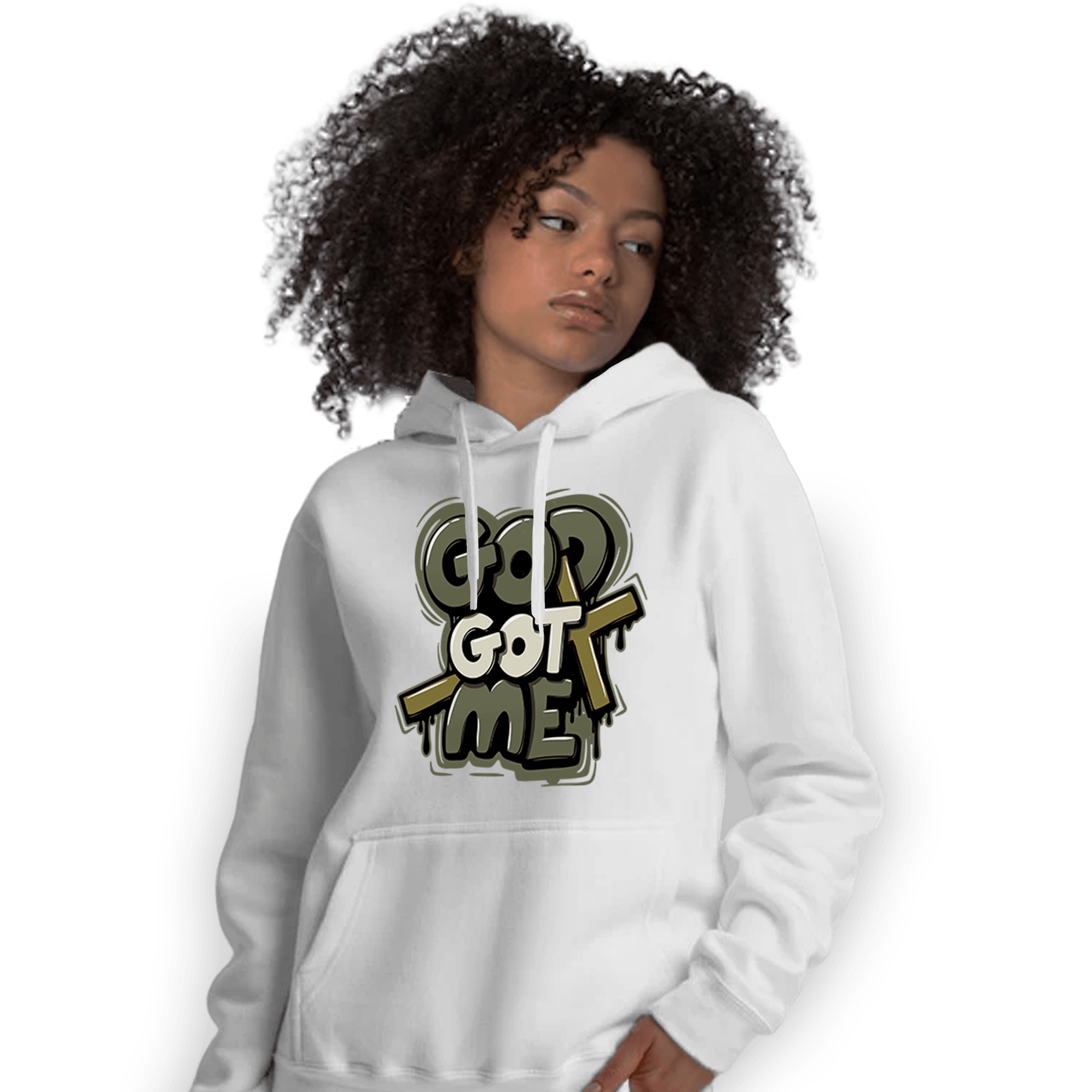 SE Craft Medium Olive 4s Hoodie Match God Got Me - NastyJamz