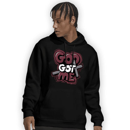 Burgundy 5s Hoodie Match God Got Me - NastyJamz