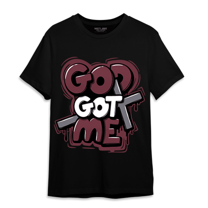 Burgundy 5s T Shirt Match God Got Me - NastyJamz