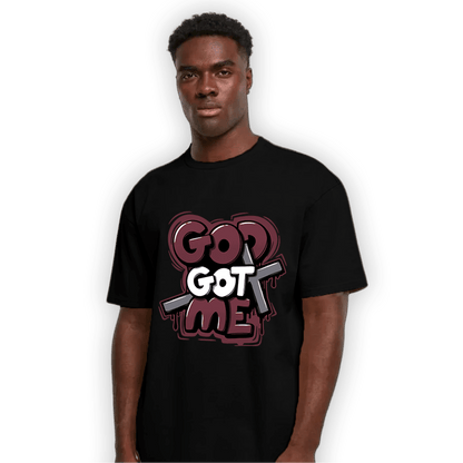 Burgundy 5s T Shirt Match God Got Me - NastyJamz
