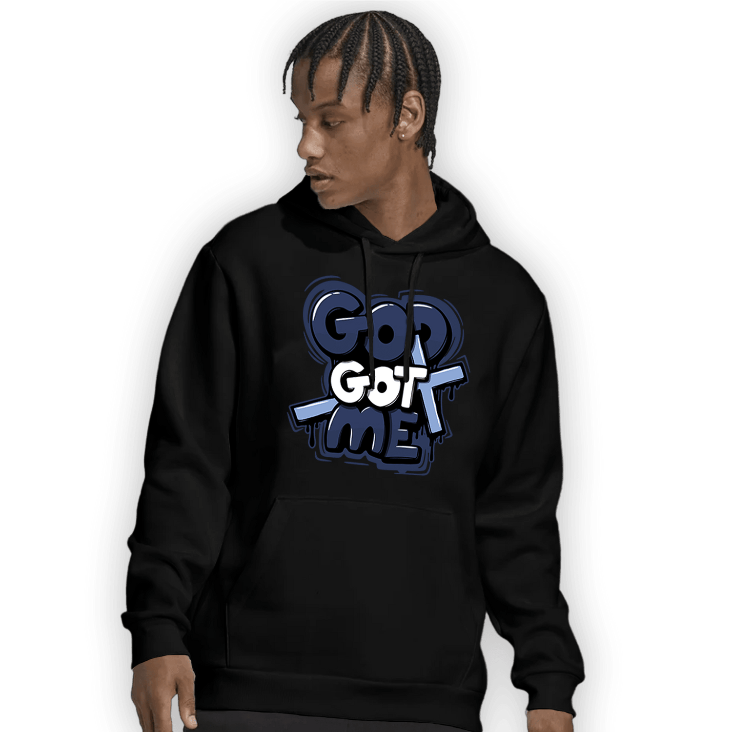 Midnight Navy 5s Hoodie Match God Got Me - NastyJamz